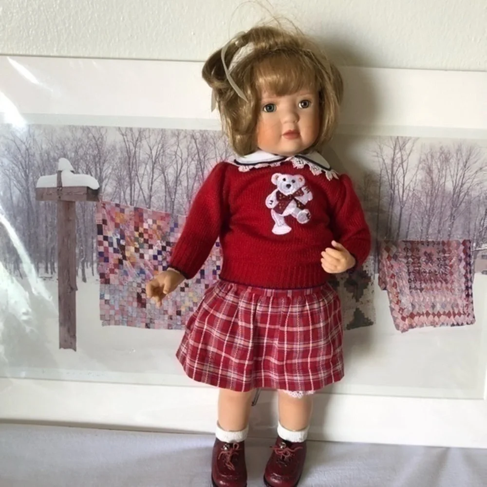Vintage 2001 Jill School Girl Porcelain Doll